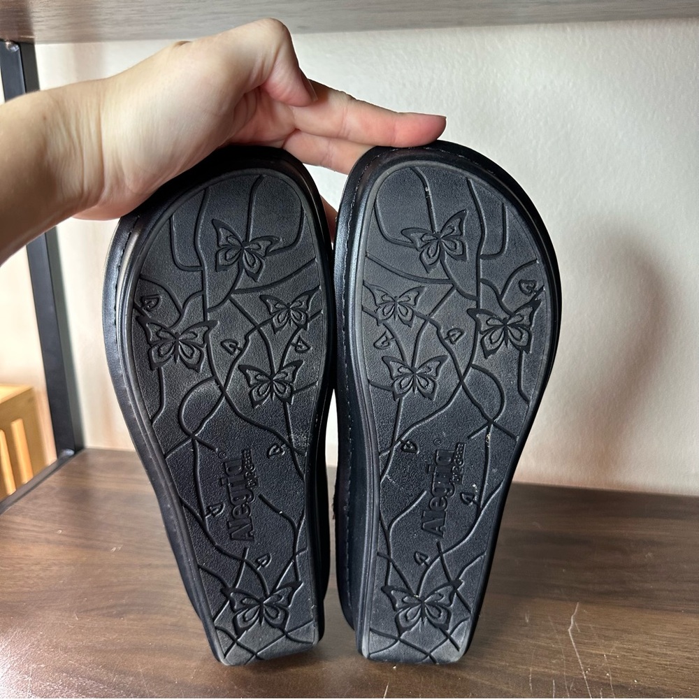 Alegria Black Leather Verona Sandals Sz 38 - Picture 5 of 7